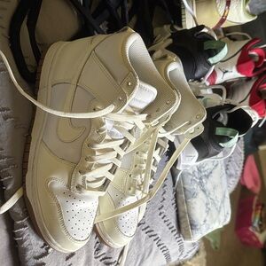 Women's White High-Top Sneakers